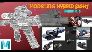 #autodeskmaya  #hardsurface  3D Modeling HybridSight ACOG   Pt.5 Autodesk Maya