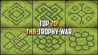 TOP 20 Best Town Hall 8 TH8 TrophyWar Base Layout with Copy Link 2023  Clash of Clans