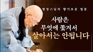 사람은 무엇에 쫓겨서 살아서는 안 됩니다 법정스님의 향기로운 법문 #법정스님