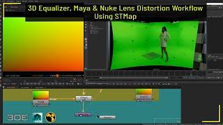 3DEqualizerMaya & Nuke Lens Distortion Workflow Using STMap  Export  3D Equalizer To Maya