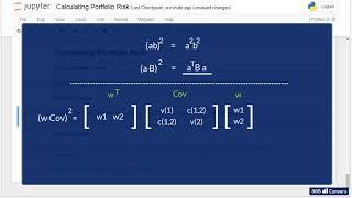 Py 77 Calculating Portfolio Risk