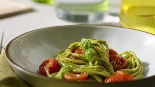 Barilla  How to make Spaghetti with Pesto genovese and roasted tomatoes