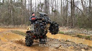 Can am Renegade XMR 1000 puts them juggernaut tires to work Making holes look easy.CanamvsPolaris