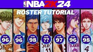 NBA 2K24 Custom Kuroko No Basket Roster Tutorial XBOX ONE CURRENT GEN