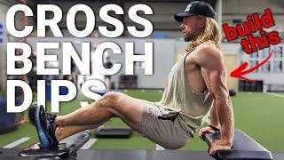 CROSS BENCH DIPS Triceps Exercise Tutorial  Build Tricep Size With This Exercise