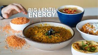 Pantry Recipes Lentils 4 ways.