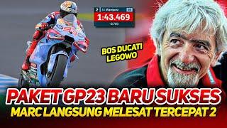 BOS DUCATI LEGOWO DIBEKALI GP23 BARU MARC MARQUEZ LANGSUNG MELESAT TERCEPAT DI PRACTICE GP MOTEGI