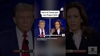 Kamala Harris Donald Trump Spar Over Project 2025 During Debate