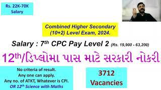 Job 2024  Central Govt Job  Diploma  12 Pass  CHS Exam