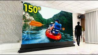 150 Inch Electric Floor Rising ALR Rollable Projector Screen From SCREENPRO