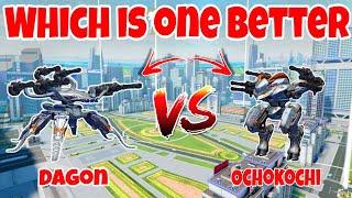 WRDagon VS Ochokochi Robots Weapon Comparison WAR ROBOTS