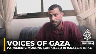 Palestinian paramedic mourns son killed in Israeli strike prays for end to child deaths