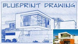 Photoshop How to Quickly Create the Look of a Blueprint Drawing