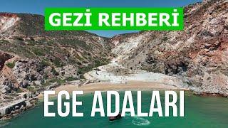 Ege Adaları Yunanistan  Milos Adası Siroz Thira Sakız  Dron 4k videosu  Yunanistan ne görmeli