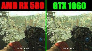 Wolfenstein 2 GTX 1060 Vs AMD RX 580 1080p Frame Rate Comparison