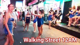 4K Pattaya Red Light District  Walking Street at 12AM in 2024  #pattaya #walkingstreet