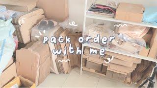 pack orders with me   no music + ASMR