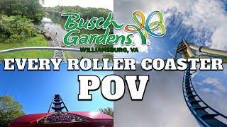 Every Roller Coaster at Busch Gardens Williamsburg POV 5K 2023