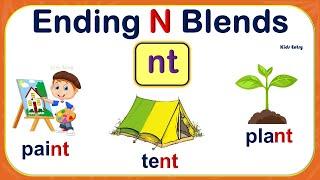 Ending Consonant Blends nt for UKG Ending Blends nt  Phonic Blends n blends nt words -Kids Entry