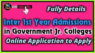 Admissions in Government Junior Colleges  Online ApplySKBadi