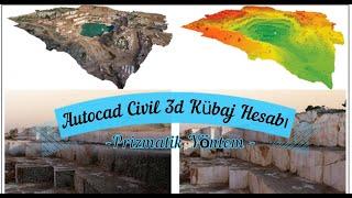 Autocad Civil 3D Prizmatik Yöntem İle Kübaj Hesabı #3dsurvey #pix4d #netcad #autocadcivil3d #civil3d