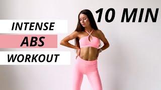 10 MIN INTENSE AB WORKOUT AT HOME  FLAT BELLY