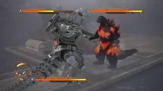 GODZILLA PS4 Type-3 Kiryu vs Burning Godzilla and Angurius