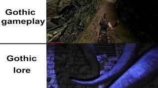 gothic gameplay vs gothic lore meme