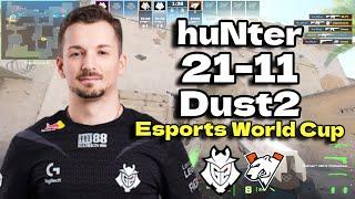 CS2 POV G2 huNter 2111 vs Virtus.pro Dust2 @ Esports World Cup 2024