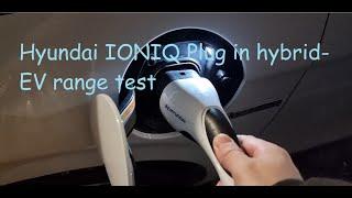 Hyundai IONIQ Plug In hybrid - EV Range test  winter 0°C