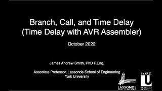 Branch Call and Time Delay Time Delay with AVR Assembler