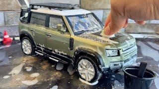 Land Rover Defender Druckgussmodell Autowaschanlage Reinigung