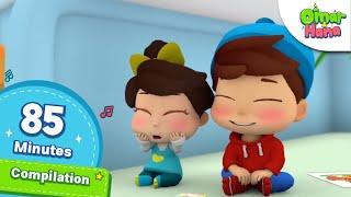 Omar & Hana Compilation 85 Minutes Mix Song & Series   Islamic Series & Songs For Kids