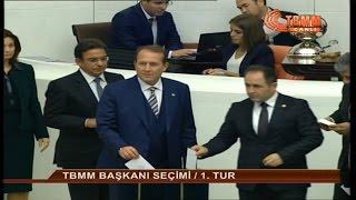 26. Dönem TBMM Başkan Seçimi 1.Tur Harun Karacan Oy Kullanma