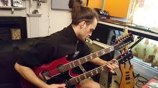 GIBSON EDS-1275 DOUBLENECK GUITAR 1985 DEMO BY JACK OF PISTON AT ESSEX RECORDING STUDIOS