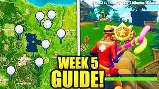 WEEK 5 CHALLENGES GUIDE FAST & EASY ALL SEASON 5 WEEK 5 CHALLENGES GUIDE FORTNITE TIPS AND TRICKS