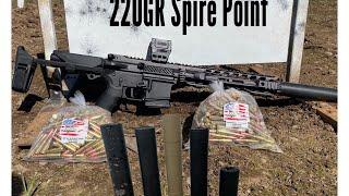 300 AAC BLACKOUT 220GR Spire Point Suppressor Comparison