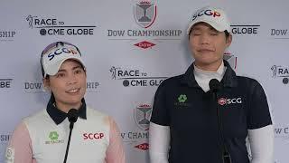 Ariya Jutanugarn & Moriya Jutanugarn Flash Interview Friday 2024 Dow Championship © LPGA