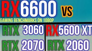 RX 6600 VS RTX 2070  RTX 3060 VS RX 5600XT VS  VS RTX 2060 test and benchmarks in many games