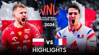 POLAND vs FRANCE  Semi Finals Highlights  Mens VNL 2024