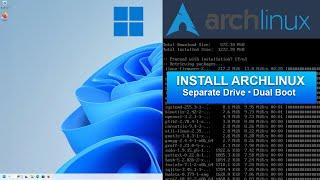 Install Arch Linux On Separate Drive  Dual Boot Windows  GRUB UEFI