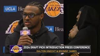 Bronny James & Dalton Knecht FULL Lakers Introduction Press Conference