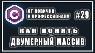 ДВУМЕРНЫЙ МАССИВ В C#  МНОГОМЕРНЫЕ МАССИВЫ В СИ ШАРП  ЧТО ТАКОЕ МАССИВЫ  ИЗУЧЕНИЕ C#  УРОК # 29