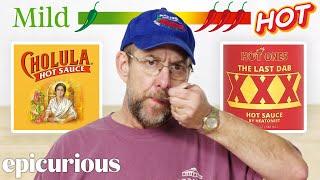 Pepper X Creator Ed Currie Tries 32 Hot Sauces  Epicurious