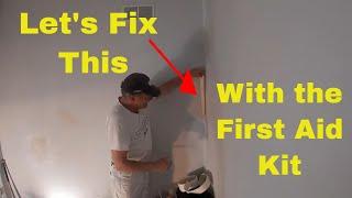 Drywall Angles fixed with THE DRYWALL DOCTOR First Aid Kit