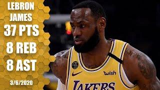 LeBron drops 37 in showdown with Giannis in Lakers vs. Bucks  2019-20 NBA Highlights