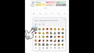 cara menampilkan emoji stiker di EXCEL