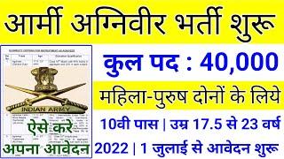 Indian Army Agniveer Bharti 2022  Indian Army Agniveer Recruitment 2022 Notification  40000 Post