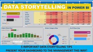 Data Storytelling in Power BI  key elements of Storytelling  Presenting Visuals using Dashboards