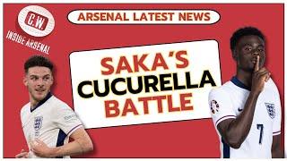 Arsenal latest news Sakas key battle  Rice vs Rodri  Artetas message  Nico Williams future